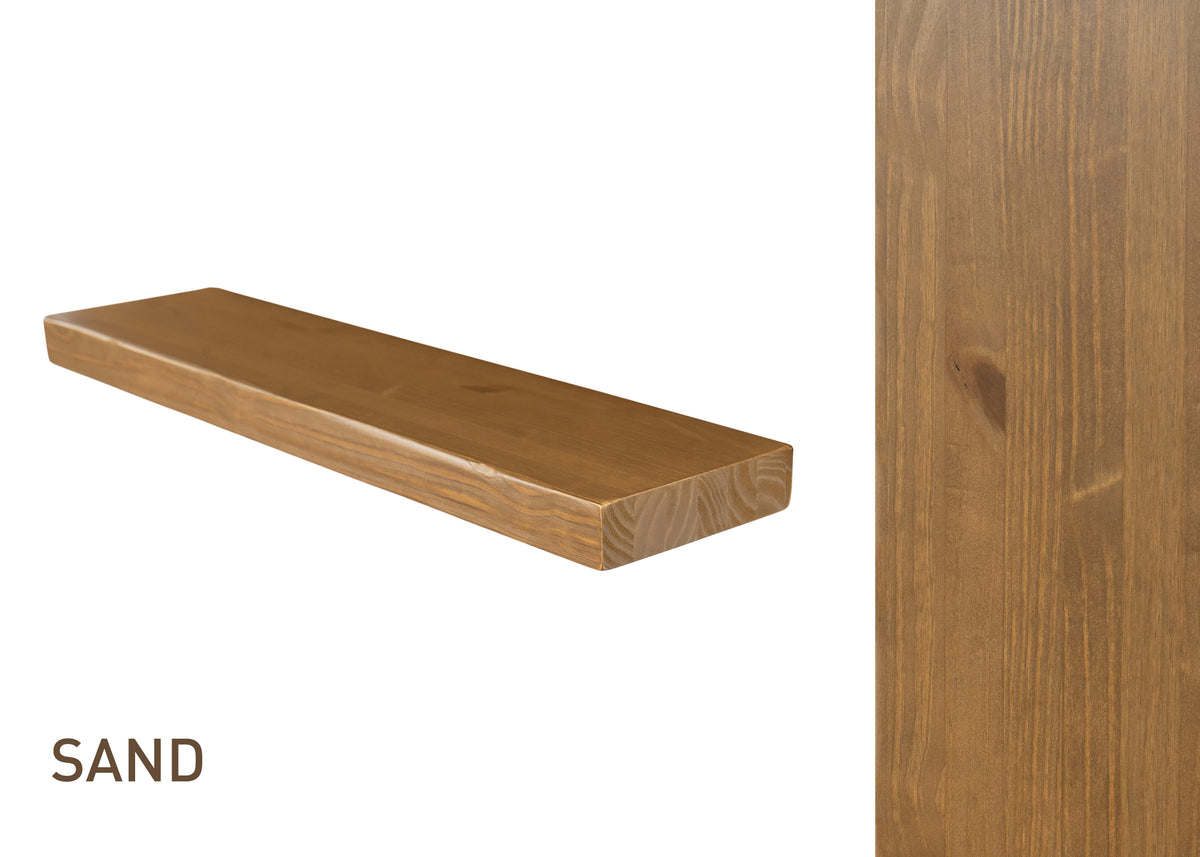 Light Brown Wood Shelf - Natural Wood Floating Shelf Kit - Dakota Timber Co Floating Shelves - Light Wood Floating Shelf - Real Wood Shelves
