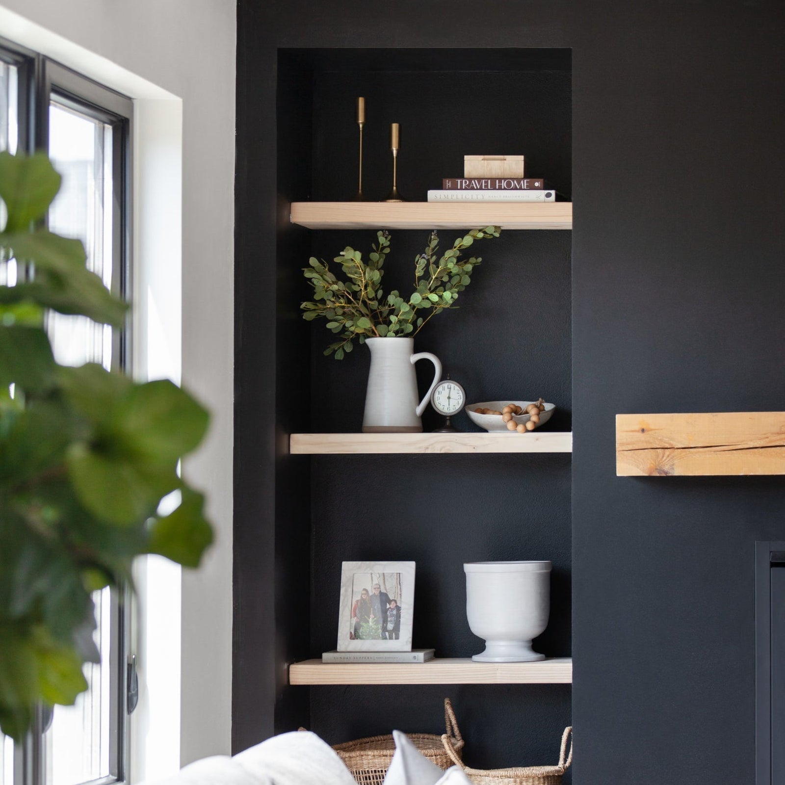 Modern Floating Shelves - DIY Floating Shelf Kits - Dakota Timber Co Shelves - Live Edge Shelves