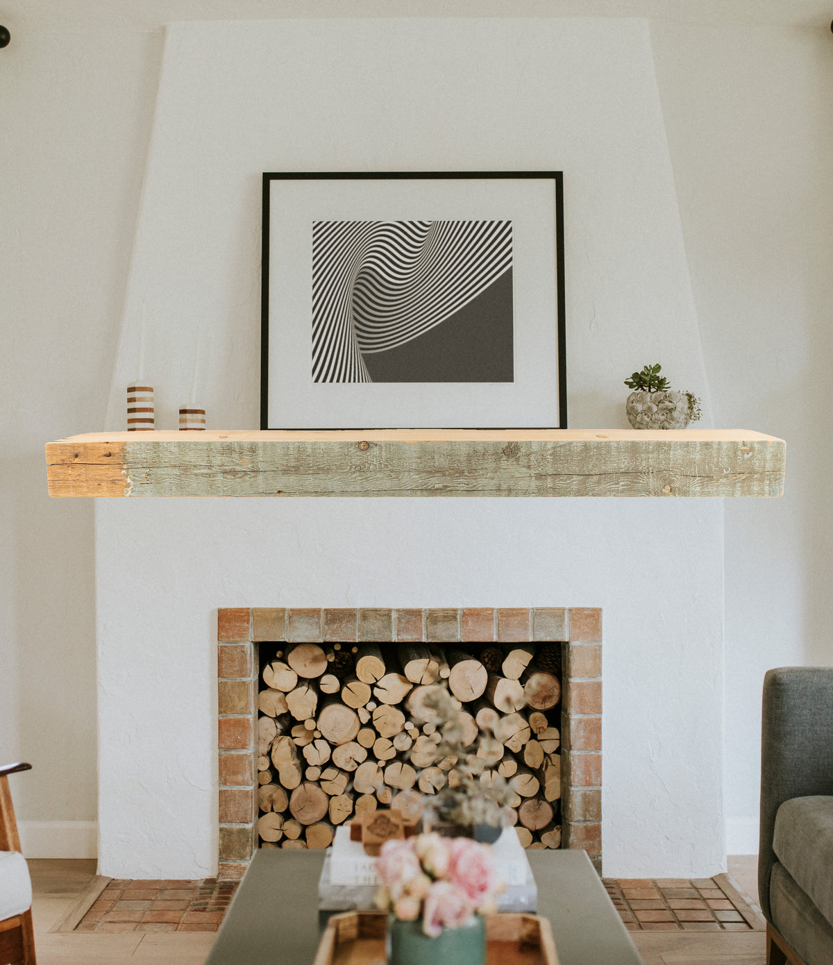 6&quot; x 9&quot; x 78&quot; Resawn Mantel - Dakota Timber Co