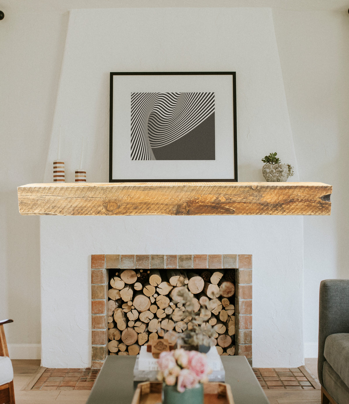 8&quot; x 9&quot; x 79&quot; Reclaimed Mantel - Dakota Timber Co