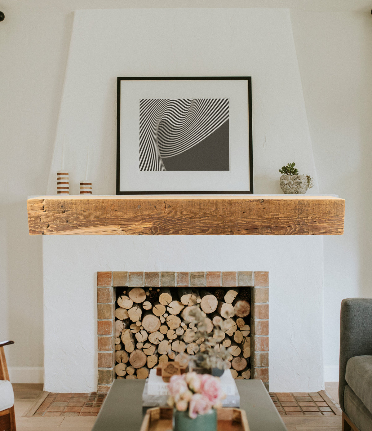 Reclaimed Wood Fireplace Mantel - Dakota Timber Co - Fireplace Mantels
