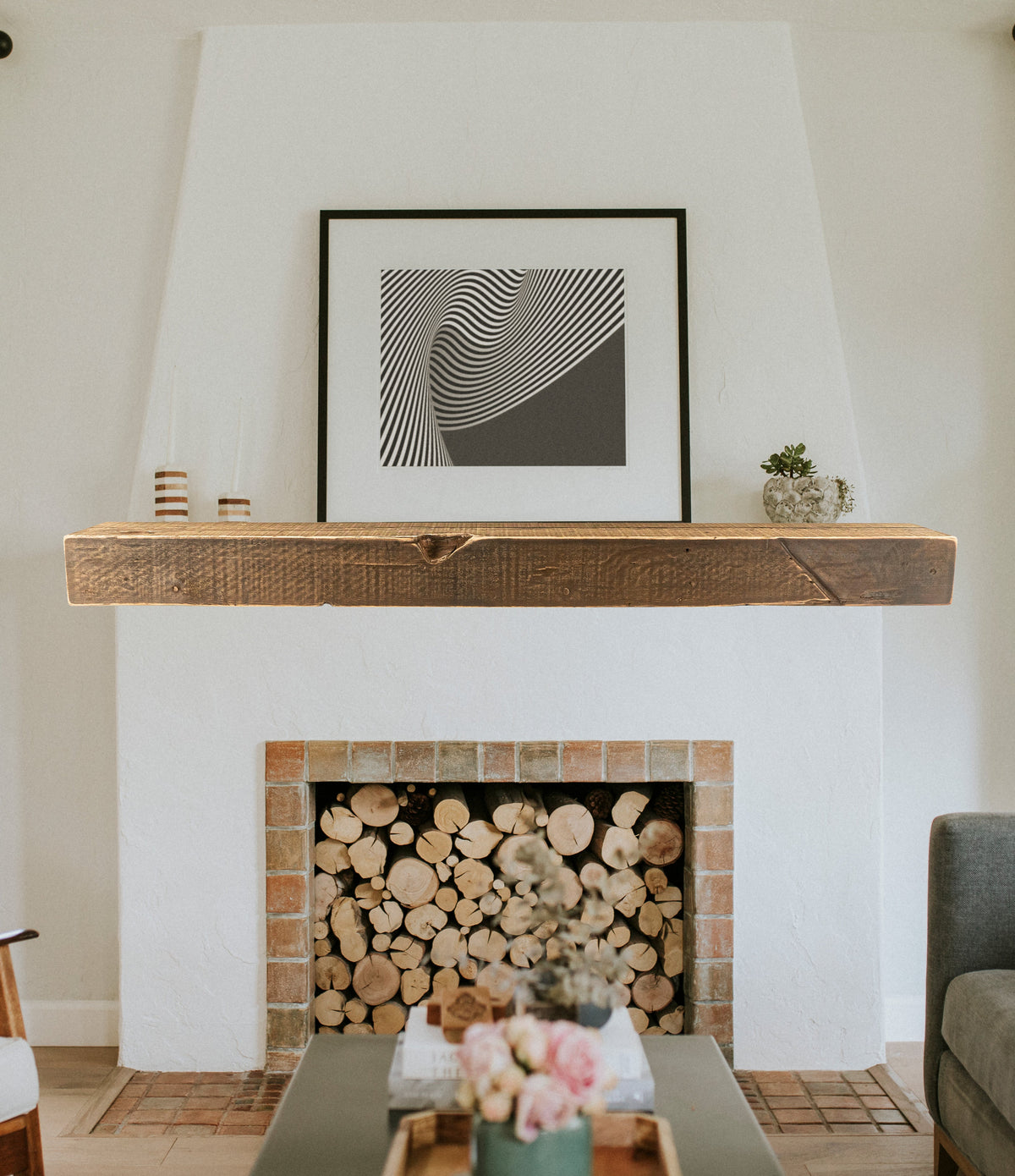 Reclaimed Wood Fireplace Mantel - Dakota Timber Co - Fireplace Mantels