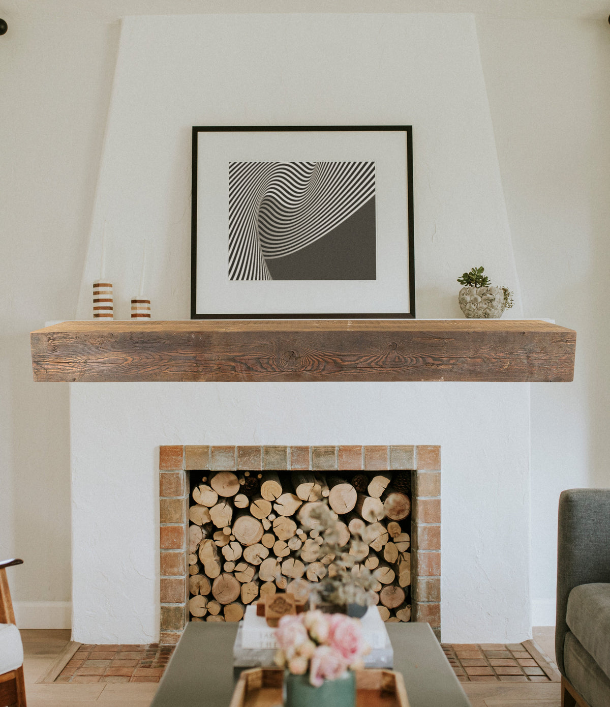 Reclaimed Wood Fireplace Mantel - Dakota Timber Co - Fireplace Mantels