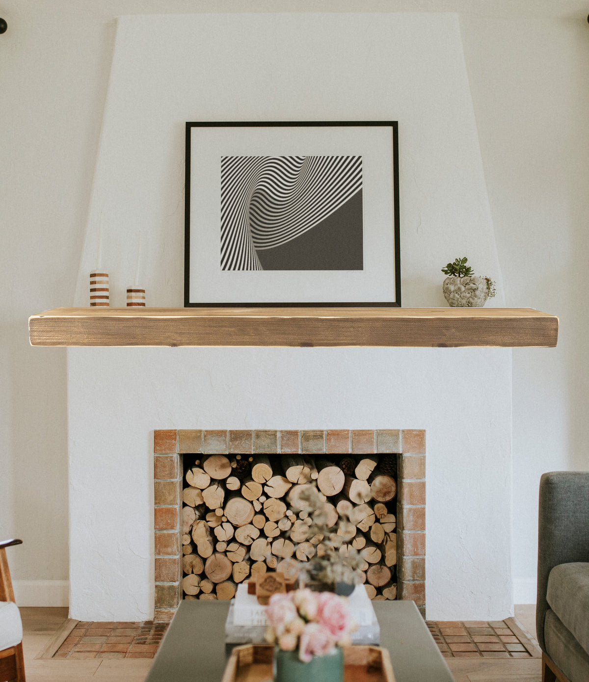 Reclaimed Wood Fireplace Mantel - Dakota Timber Co - Fireplace Mantels