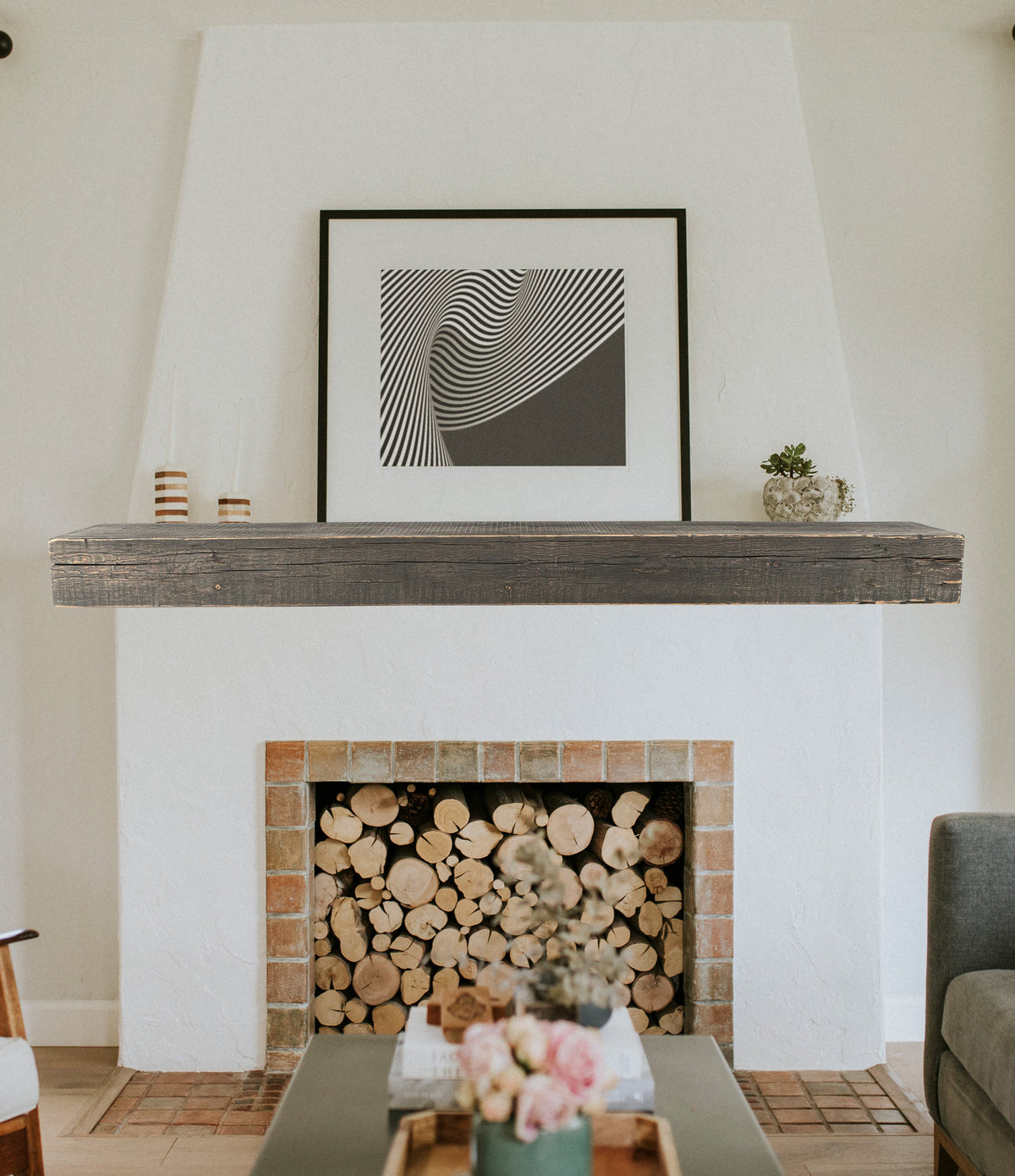 Reclaimed Wood Fireplace Mantel - Dakota Timber Co - Fireplace Mantels