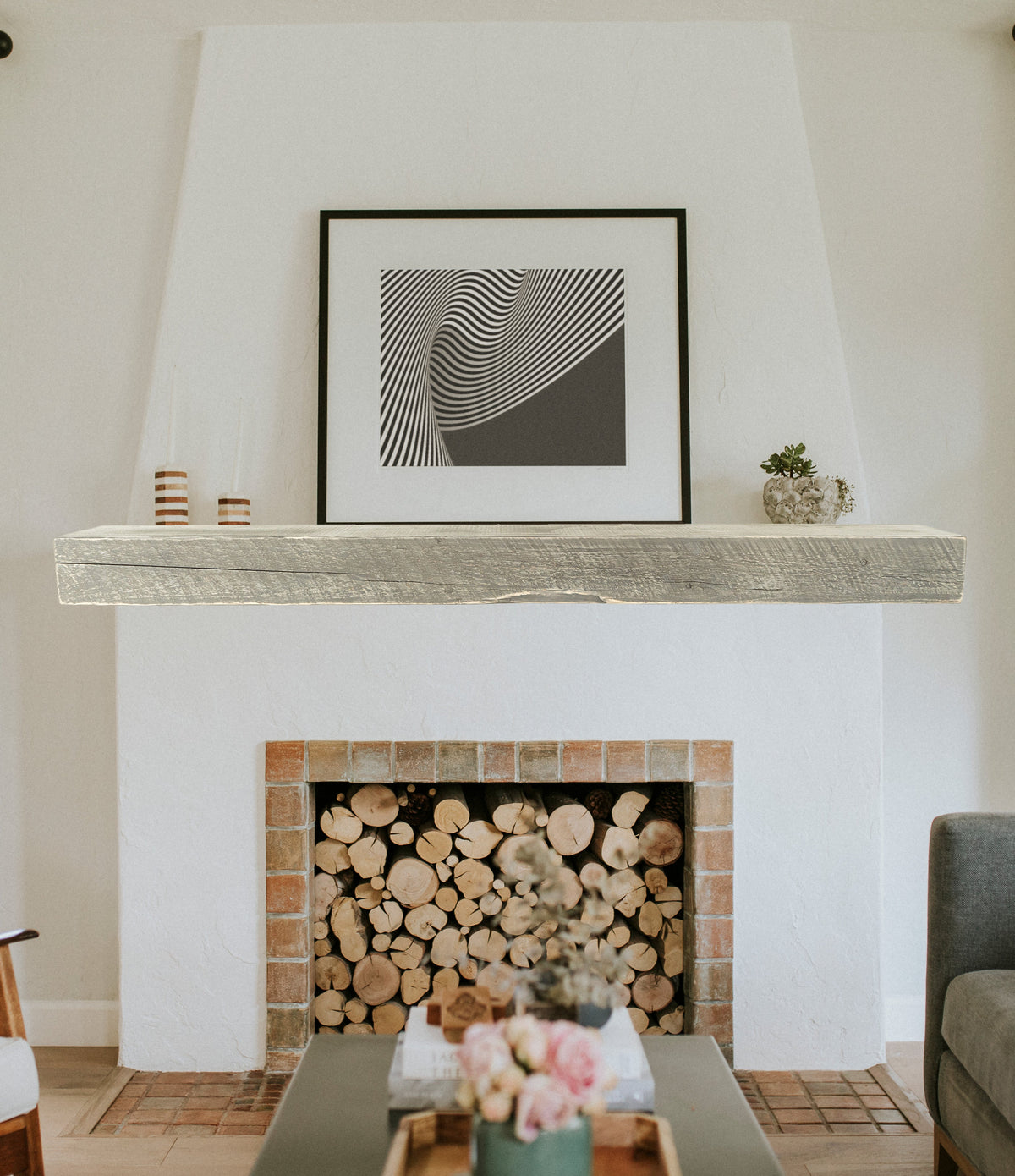 Reclaimed Wood Fireplace Mantel - Dakota Timber Co - Fireplace Mantels
