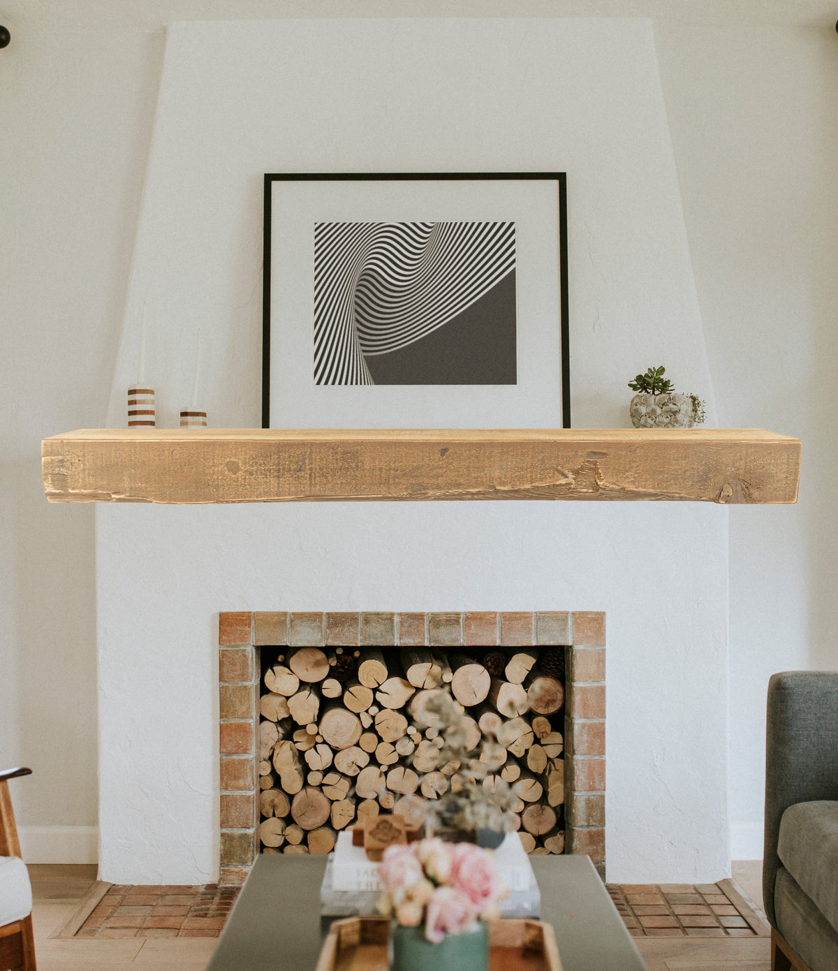 Reclaimed Wood Fireplace Mantel - Dakota Timber Co - Fireplace Mantels