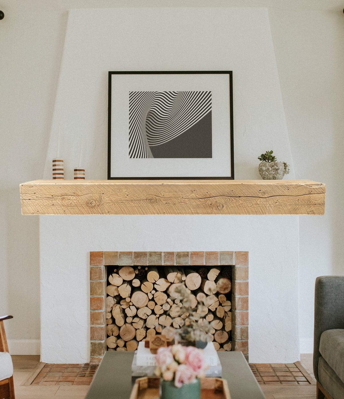 Reclaimed Wood Fireplace Mantel - Dakota Timber Co - Fireplace Mantels