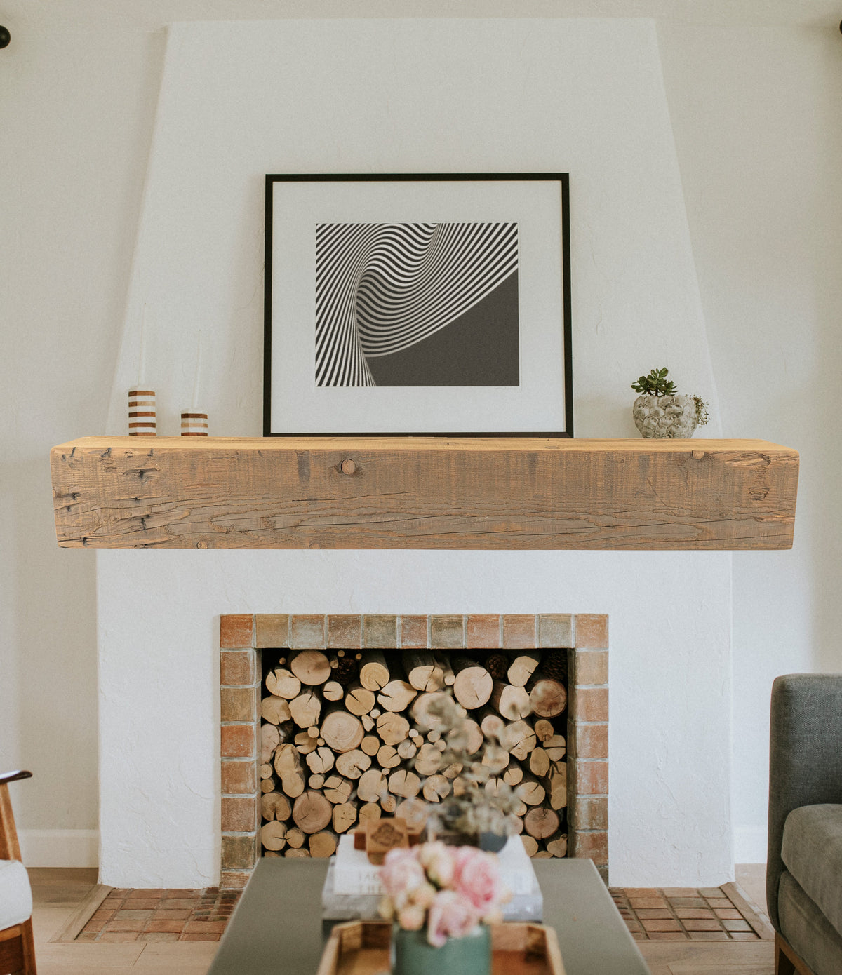 Reclaimed Wood Fireplace Mantel - Dakota Timber Co - Fireplace Mantels