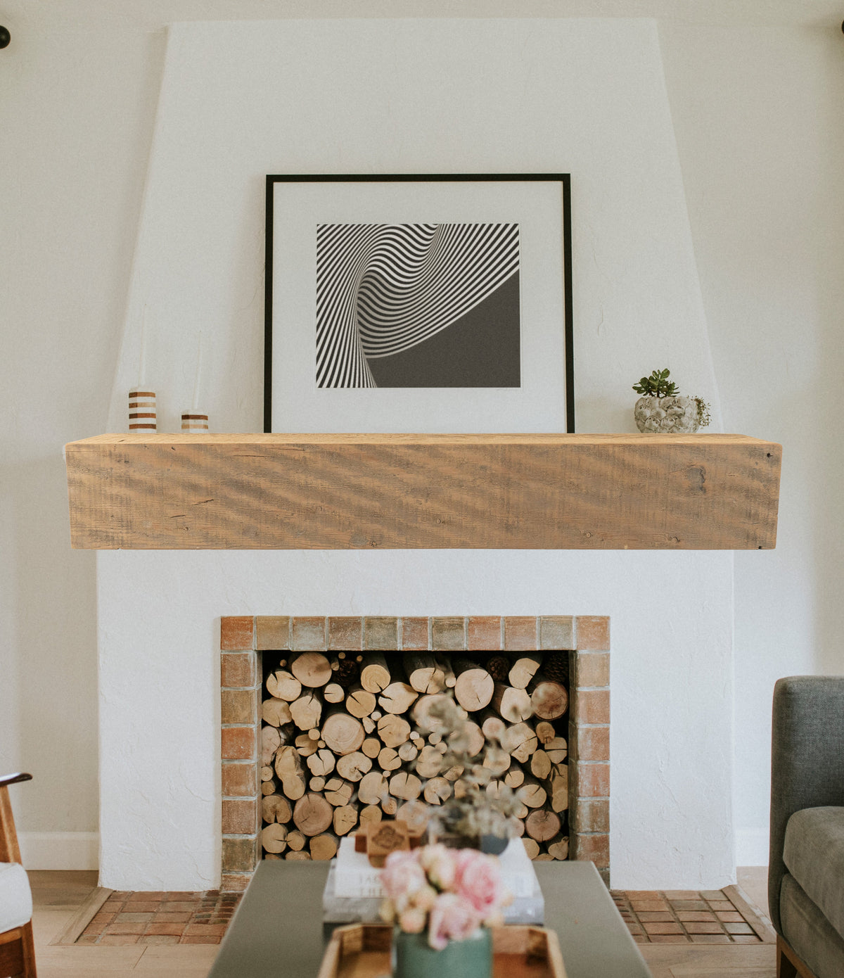 Reclaimed Wood Fireplace Mantel - Dakota Timber Co - Fireplace Mantels