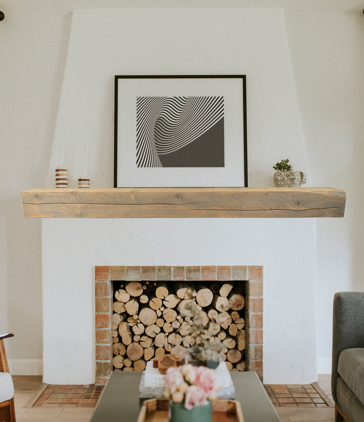 Reclaimed Wood Fireplace Mantel - Dakota Timber Co - Fireplace Mantels
