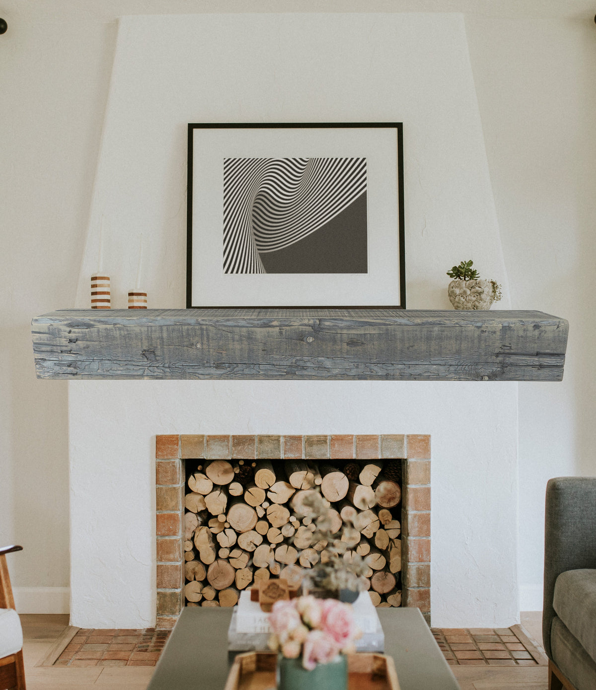 Reclaimed Wood Fireplace Mantel - Dakota Timber Co - Fireplace Mantels