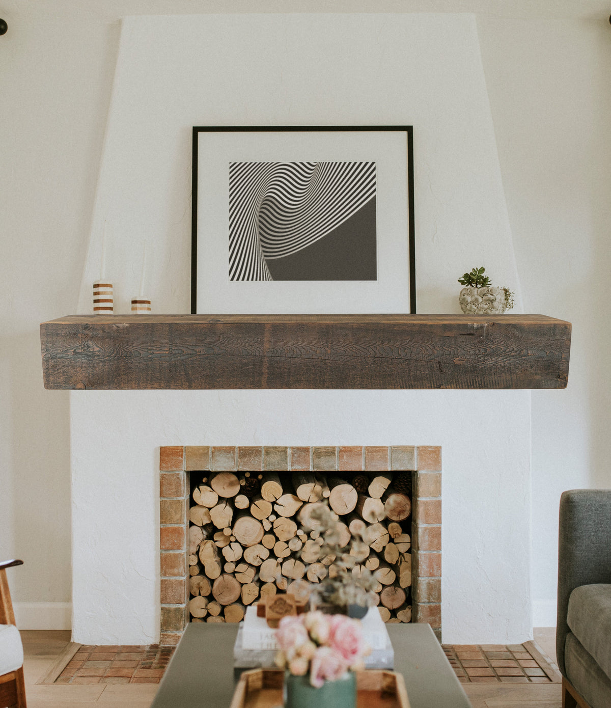 Reclaimed Wood Fireplace Mantel - Dakota Timber Co - Fireplace Mantels