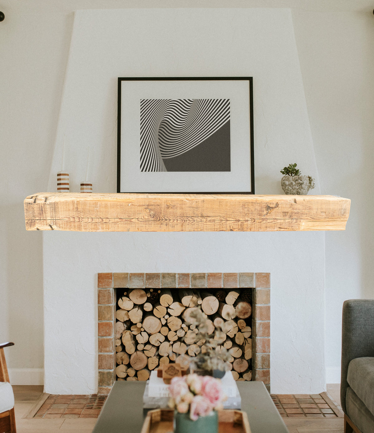 Reclaimed Wood Fireplace Mantel - Dakota Timber Co - Fireplace Mantels