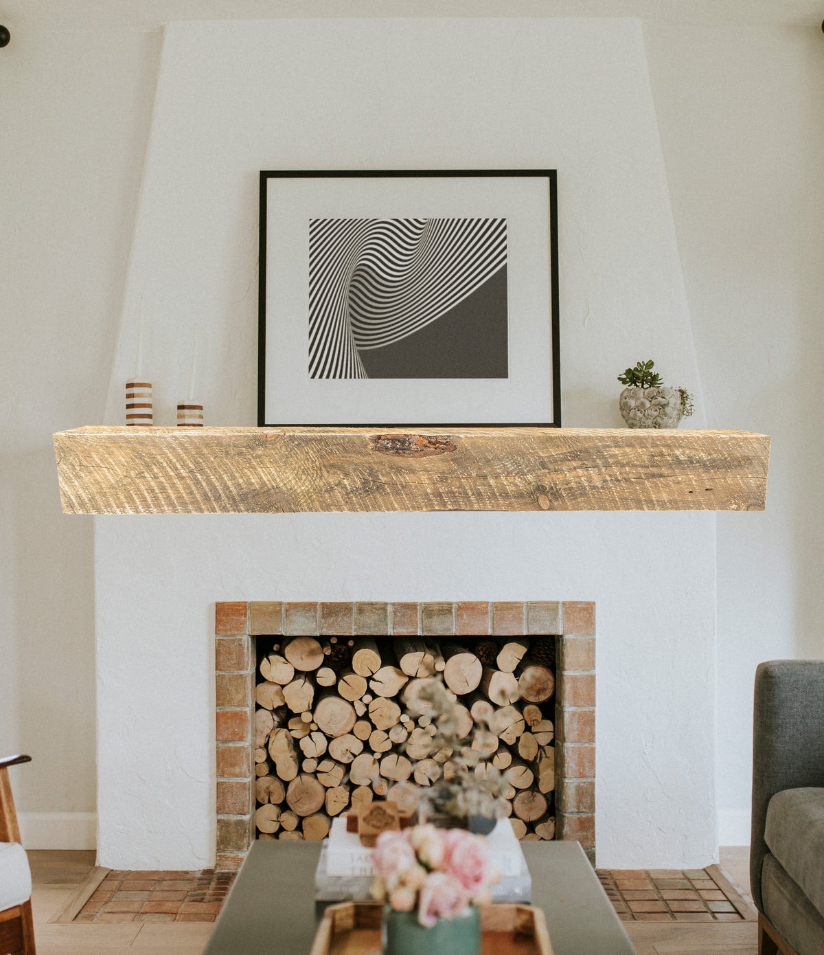 Reclaimed Wood Fireplace Mantel - Dakota Timber Co - Fireplace Mantels