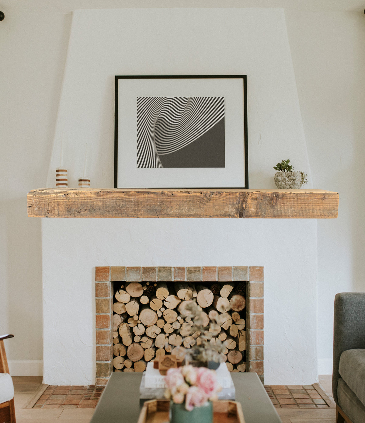 Reclaimed Wood Fireplace Mantel - Dakota Timber Co - Fireplace Mantels
