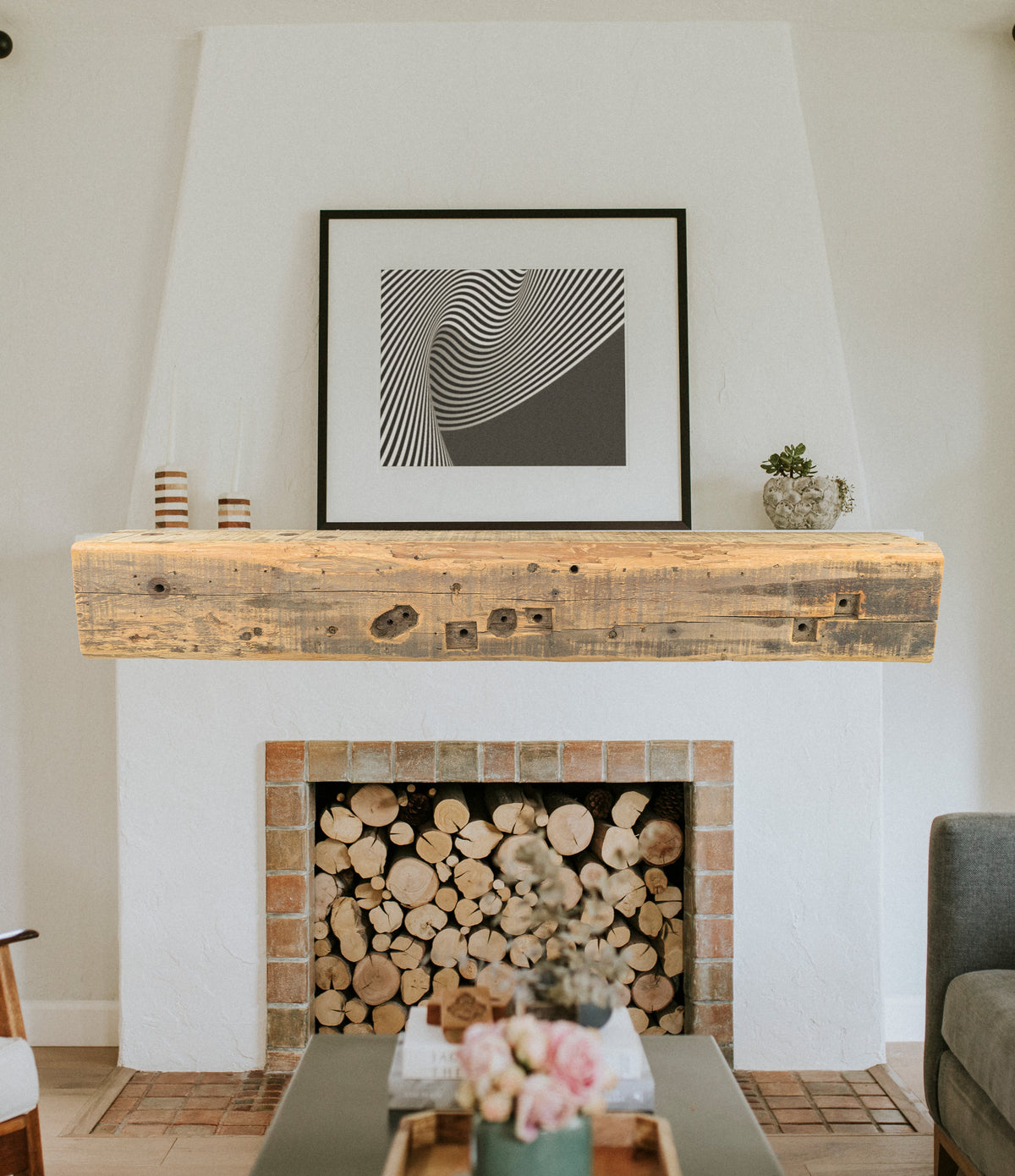 Reclaimed Wood Fireplace Mantel - Dakota Timber Co - Fireplace Mantels