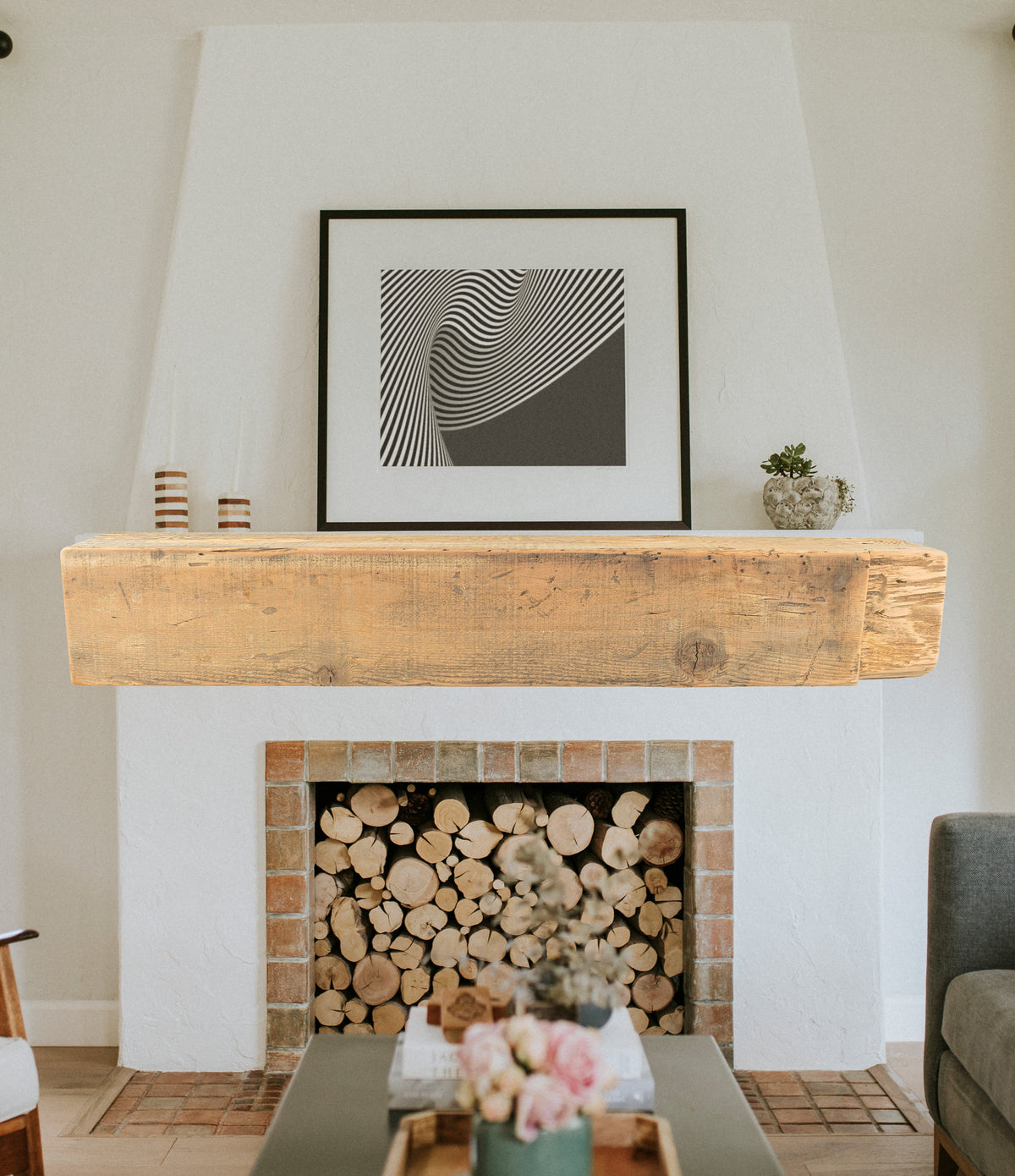 Reclaimed Wood Fireplace Mantel - Dakota Timber Co - Fireplace Mantels