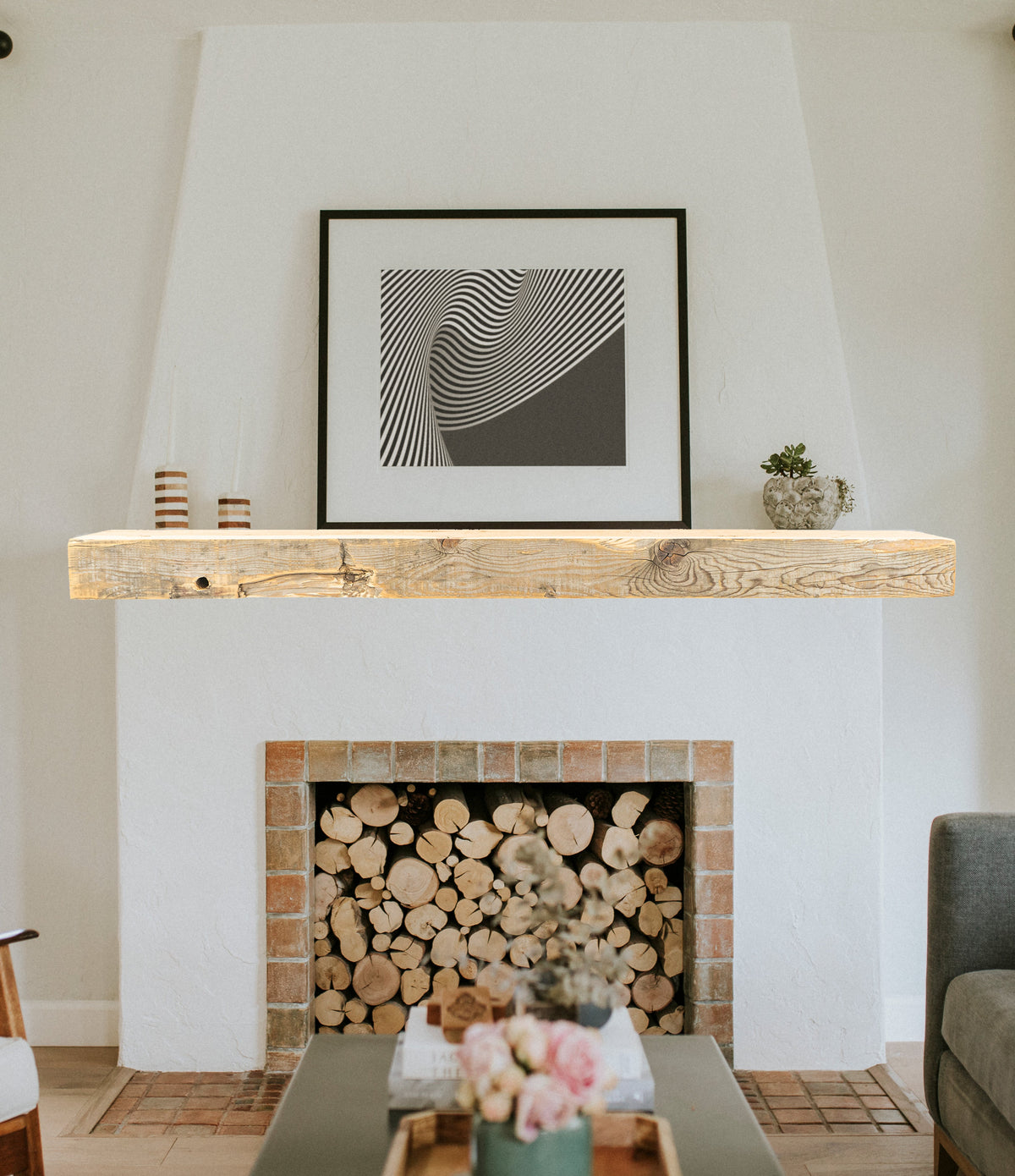 Reclaimed Wood Fireplace Mantel - Dakota Timber Co - Fireplace Mantels