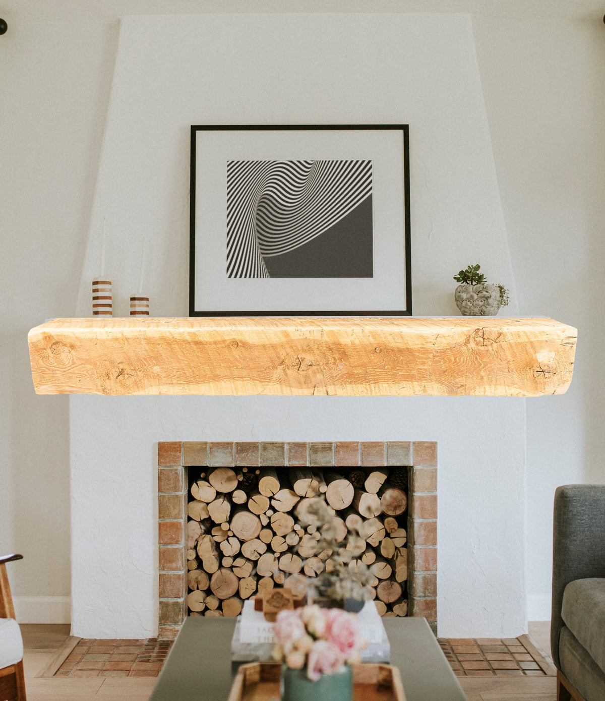 Reclaimed Wood Fireplace Mantel - Dakota Timber Co - Fireplace Mantels