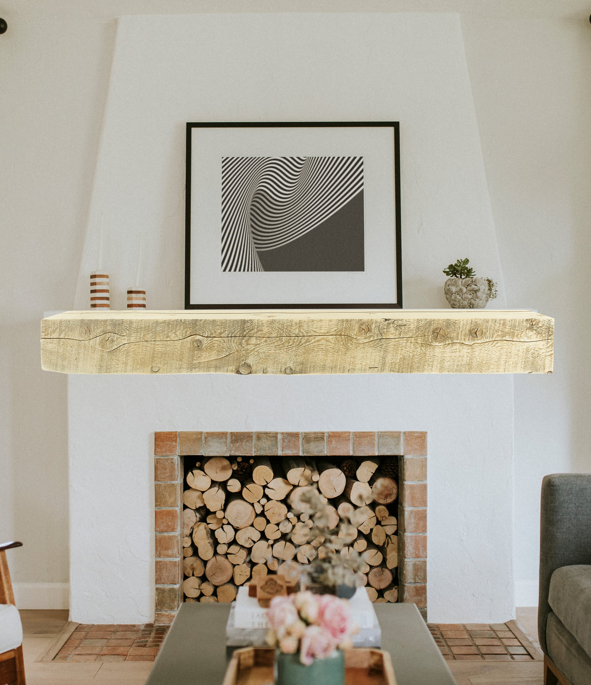 Reclaimed Wood Fireplace Mantel - Dakota Timber Co - Fireplace Mantels