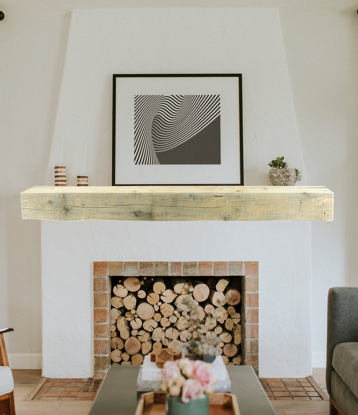 Reclaimed Wood Fireplace Mantel - Dakota Timber Co - Fireplace Mantels