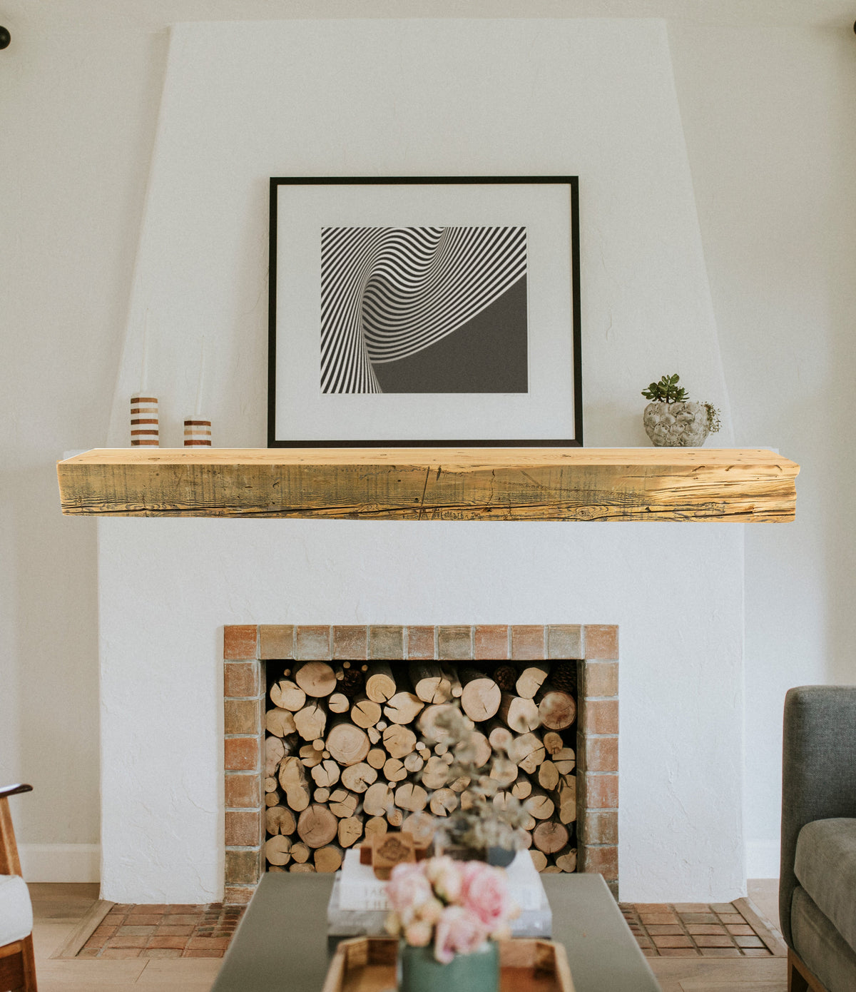 Reclaimed Wood Fireplace Mantel - Dakota Timber Co - Fireplace Mantels