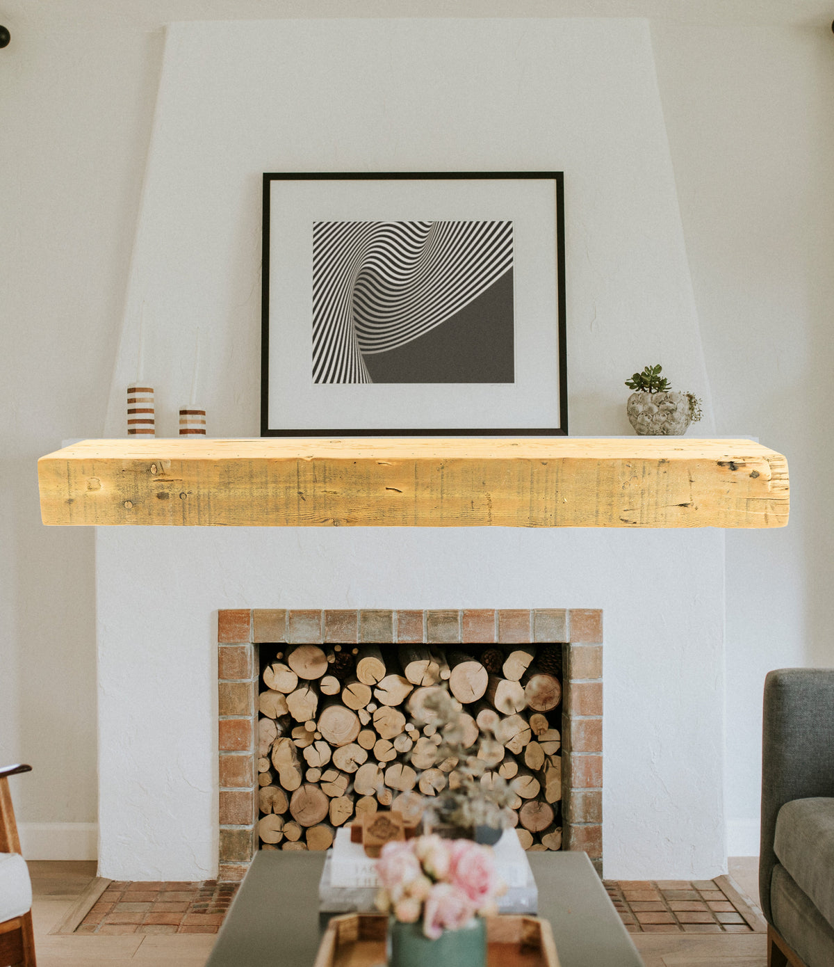 Reclaimed Wood Fireplace Mantel - Dakota Timber Co - Fireplace Mantels