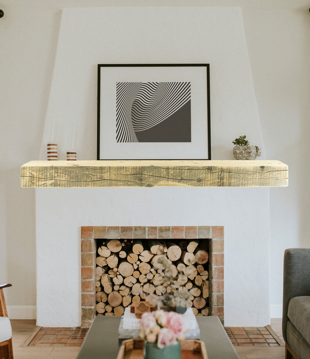 Reclaimed Wood Fireplace Mantel - Dakota Timber Co - Fireplace Mantels