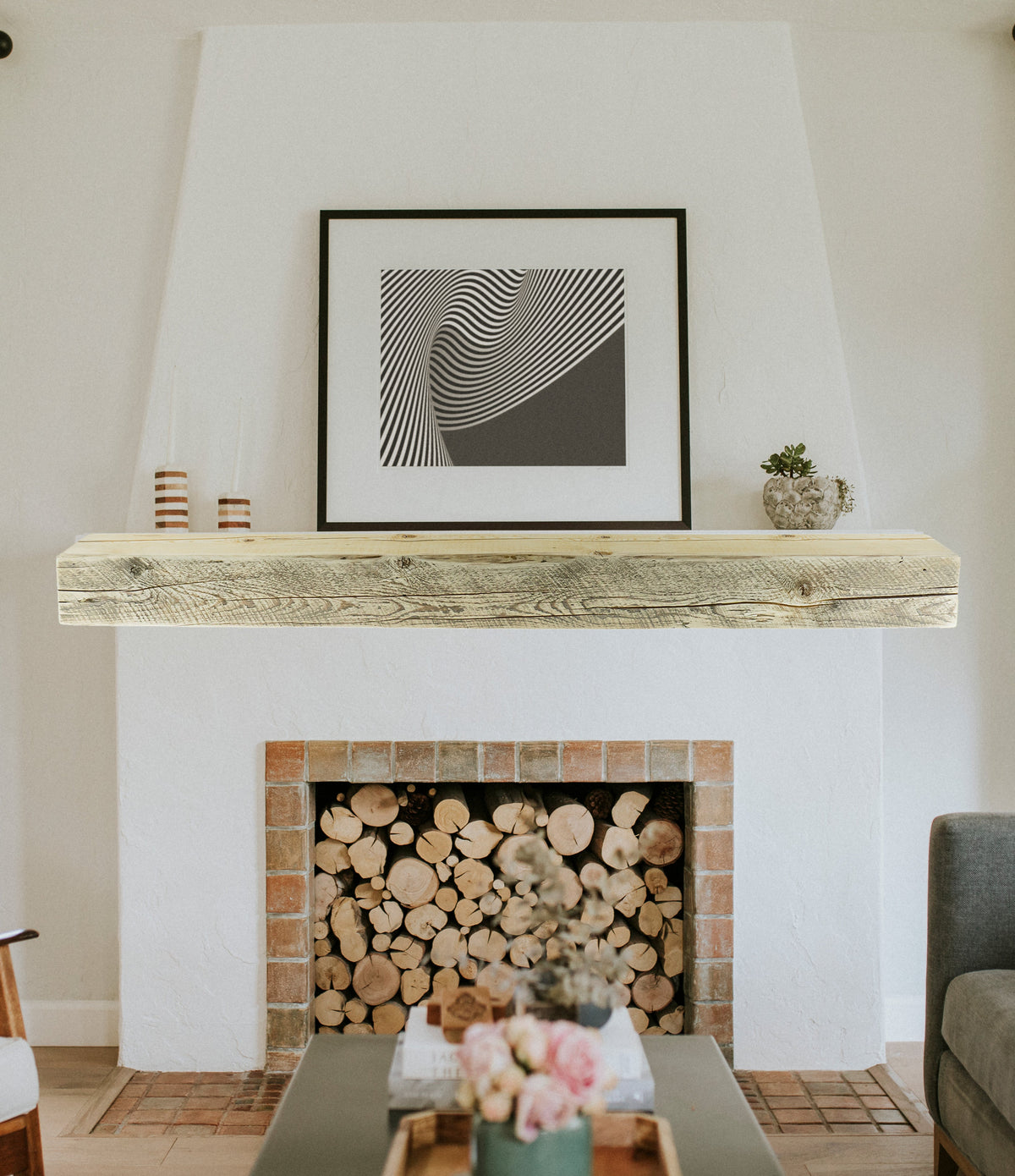Reclaimed Wood Fireplace Mantel - Dakota Timber Co - Fireplace Mantels