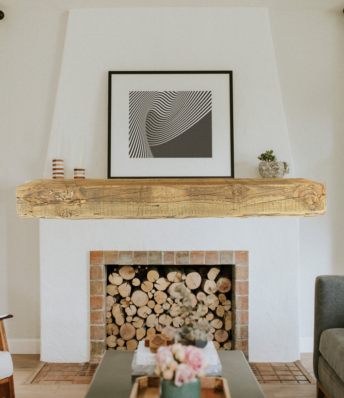 Reclaimed Wood Fireplace Mantel - Dakota Timber Co - Fireplace Mantels