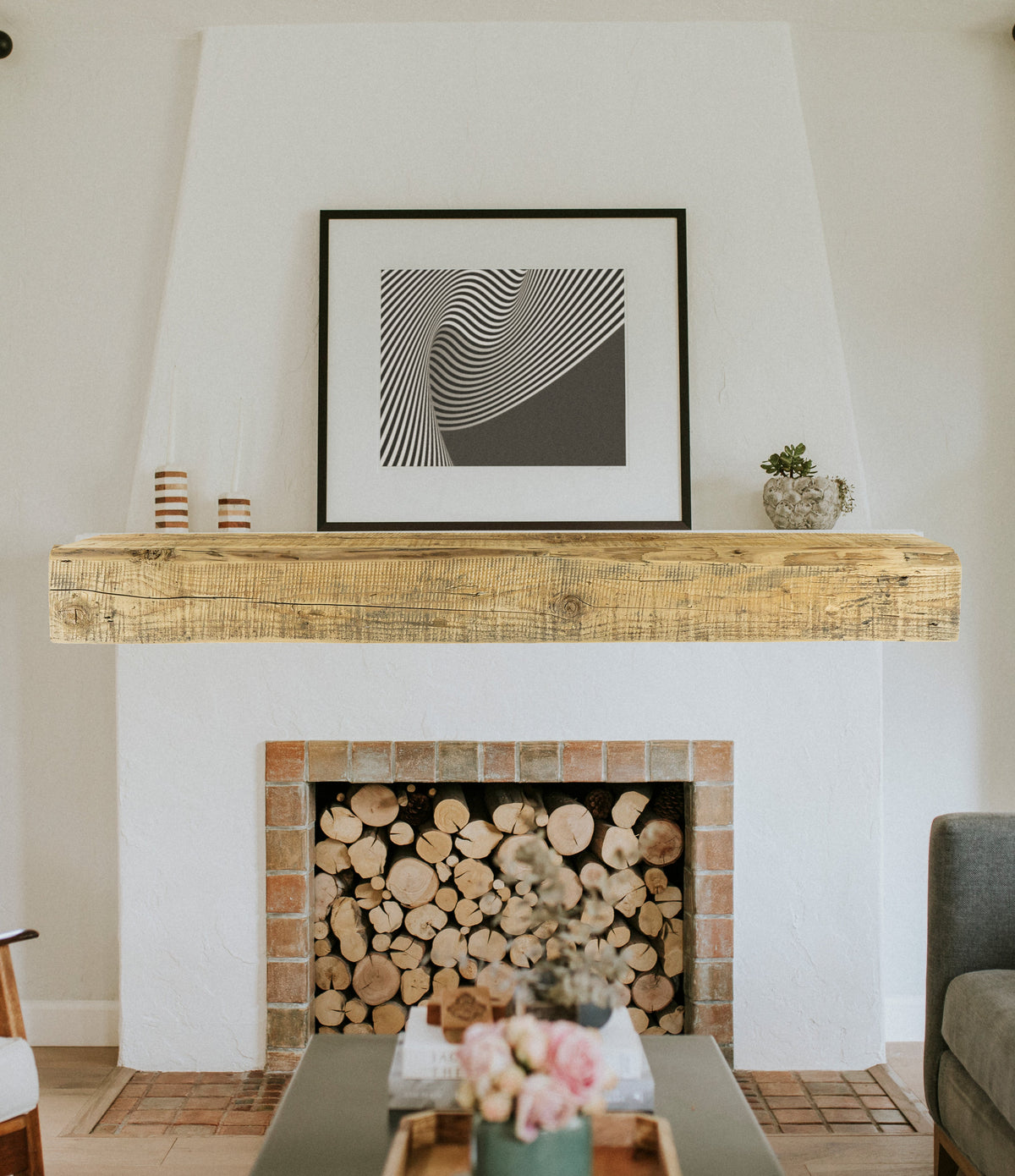 Reclaimed Wood Fireplace Mantel - Dakota Timber Co - Fireplace Mantels