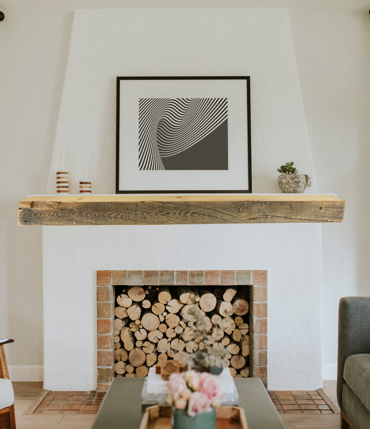 Reclaimed Wood Fireplace Mantel - Dakota Timber Co - Fireplace Mantels