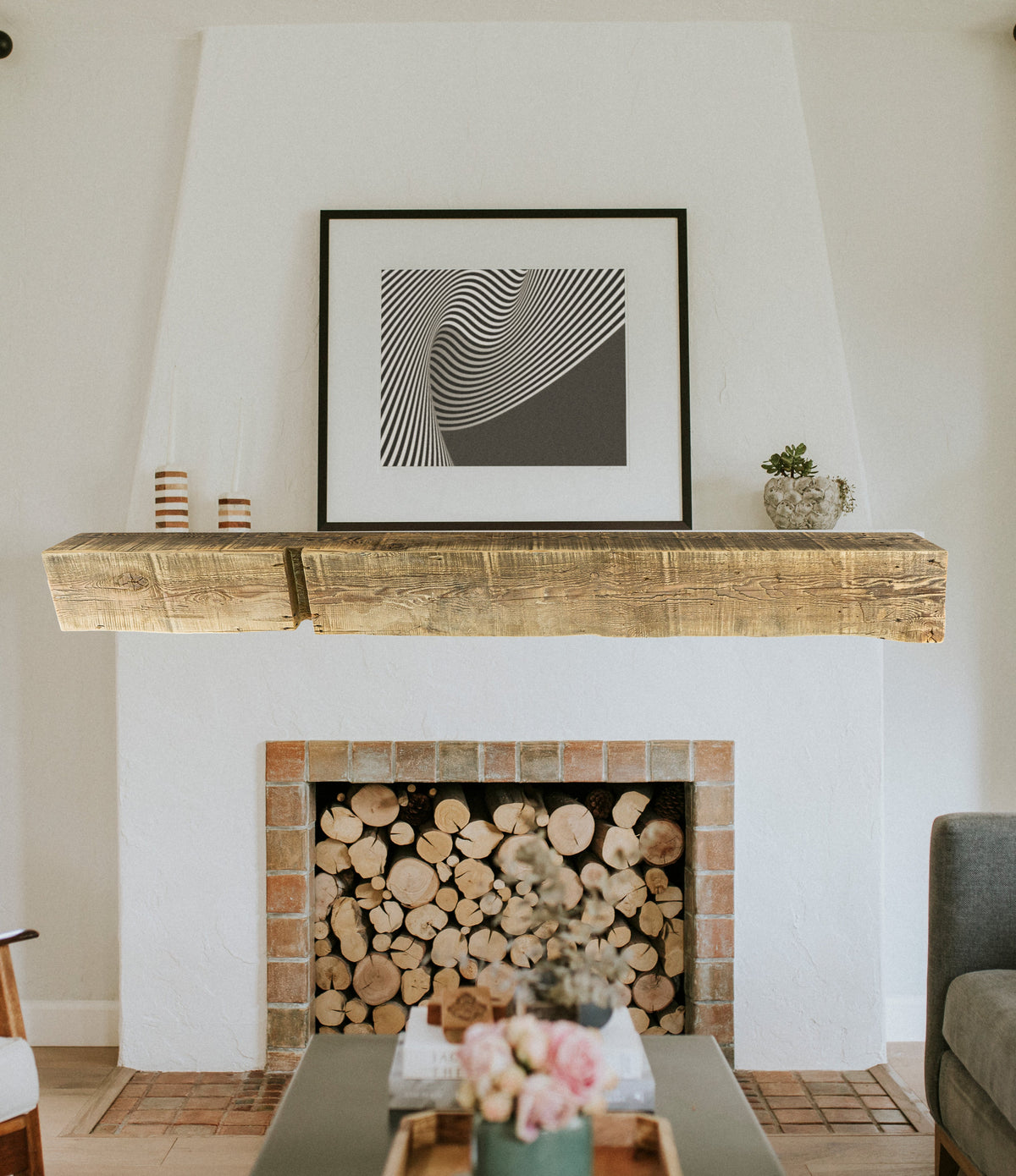 Reclaimed Wood Fireplace Mantel - Dakota Timber Co - Fireplace Mantels