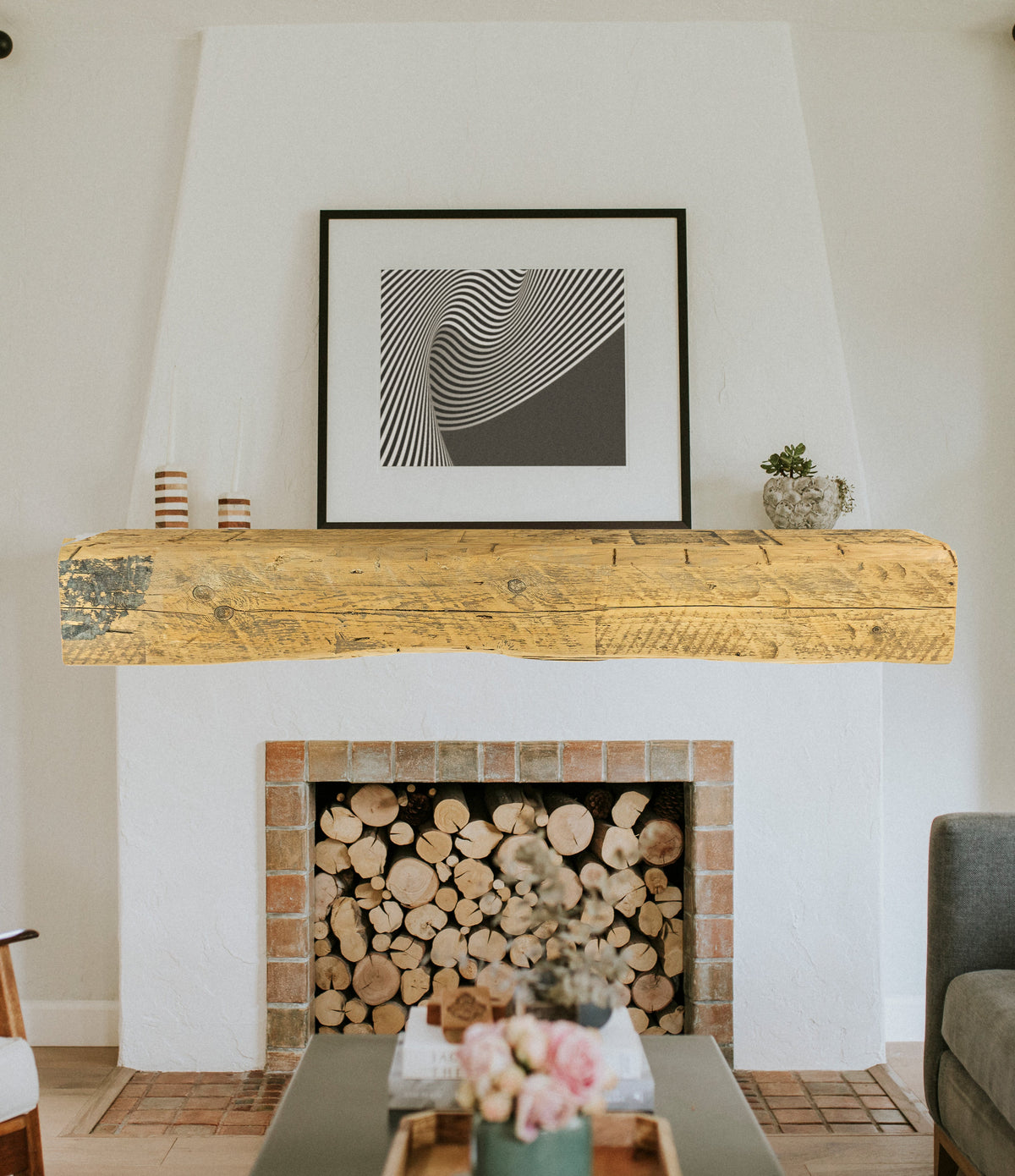 Reclaimed Wood Fireplace Mantel - Dakota Timber Co - Fireplace Mantels