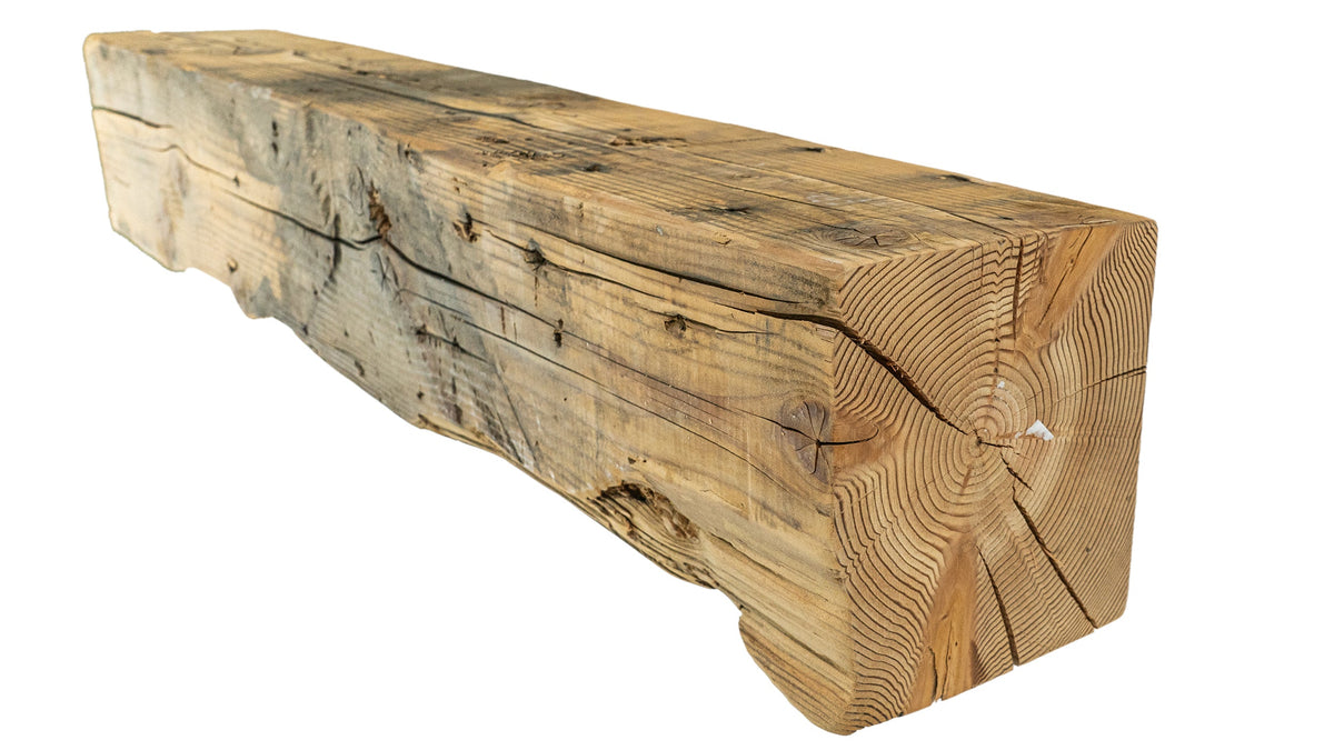 9.25" x 8.5" x 54.25" Reclaimed Wood Mantel - Unfinished