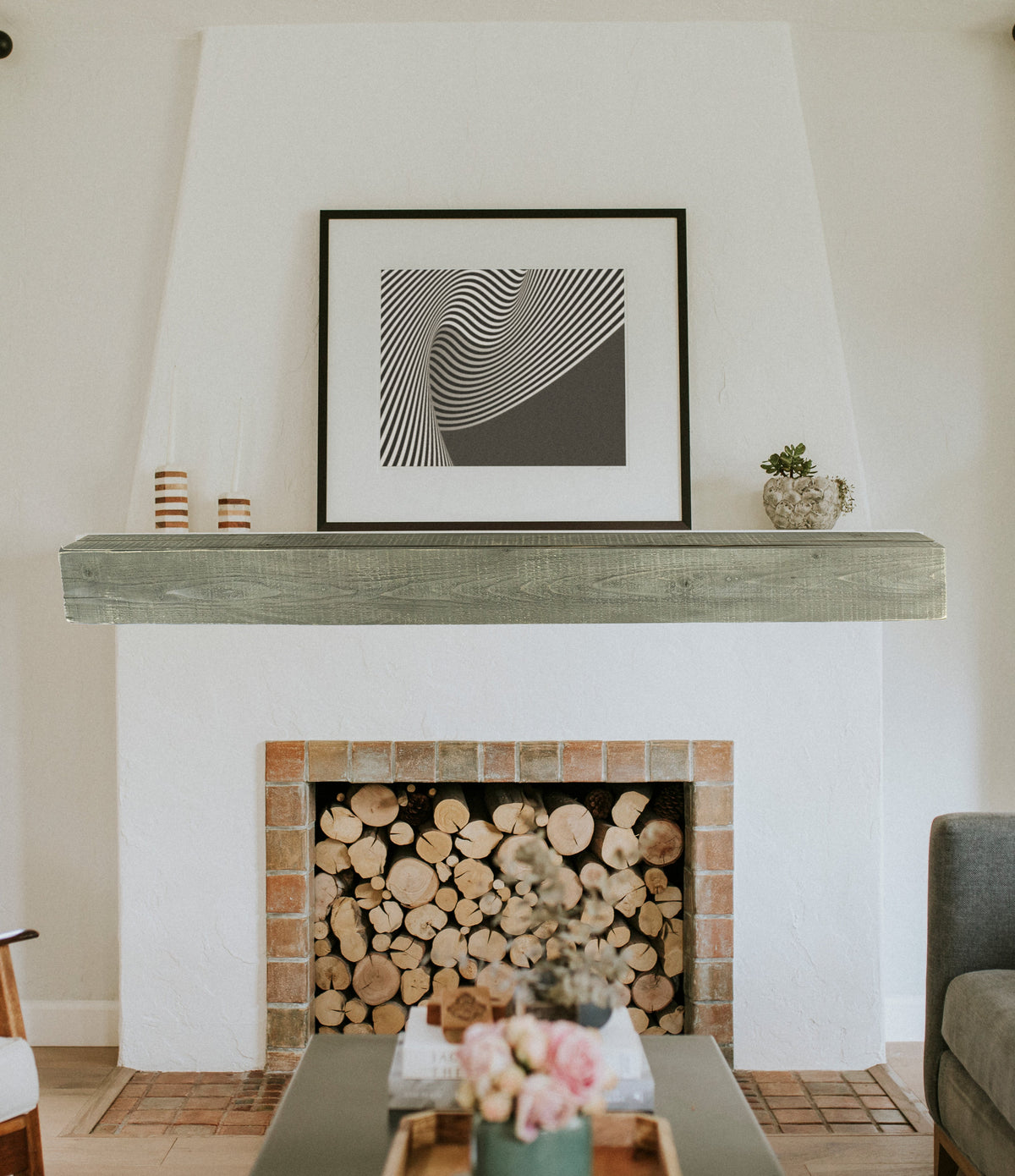 Reclaimed Wood Fireplace Mantel - Dakota Timber Co - Fireplace Mantels