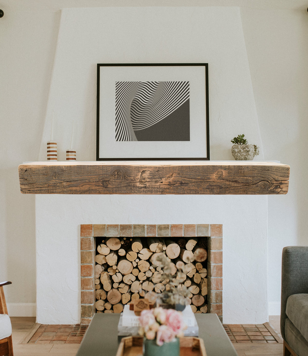 Reclaimed Wood Fireplace Mantel - Dakota Timber Co - Fireplace Mantels