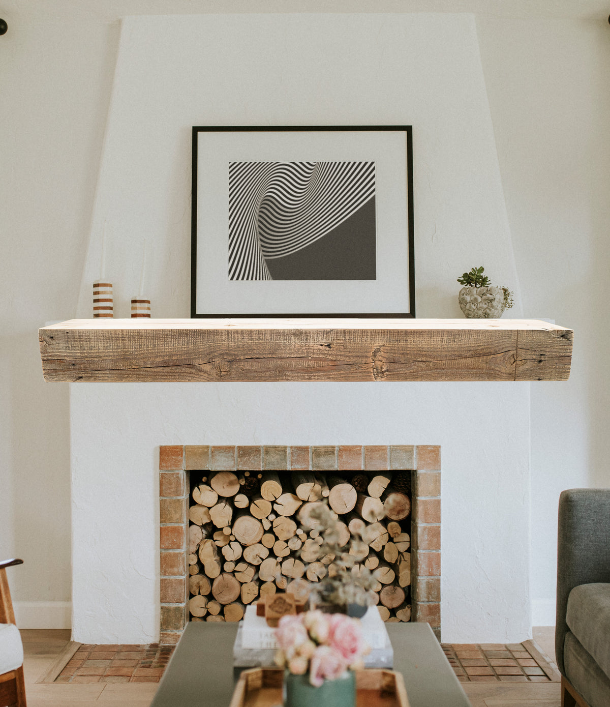 Reclaimed Wood Fireplace Mantel - Dakota Timber Co - Fireplace Mantels