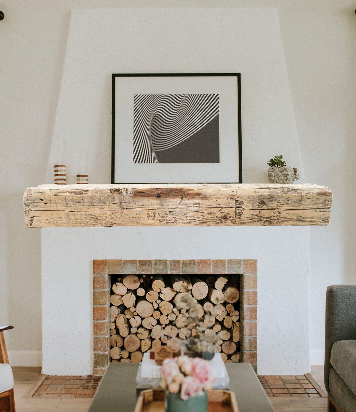 Reclaimed Wood Fireplace Mantel - Dakota Timber Co - Fireplace Mantels