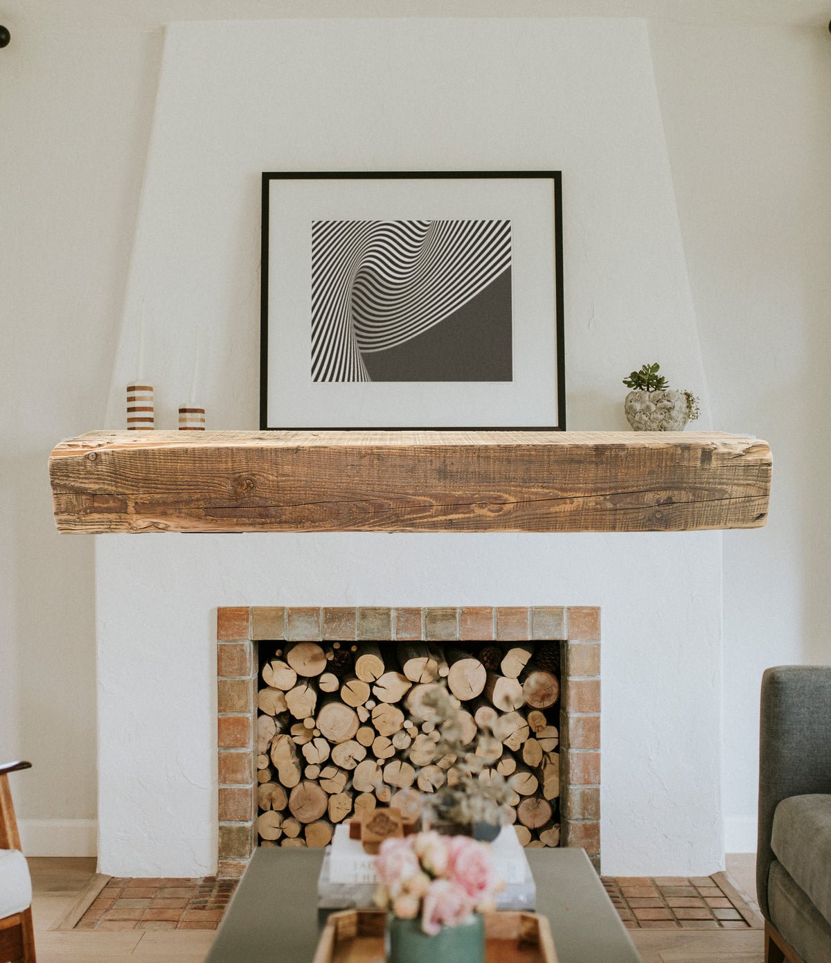 Reclaimed Wood Fireplace Mantel - Dakota Timber Co - Fireplace Mantels