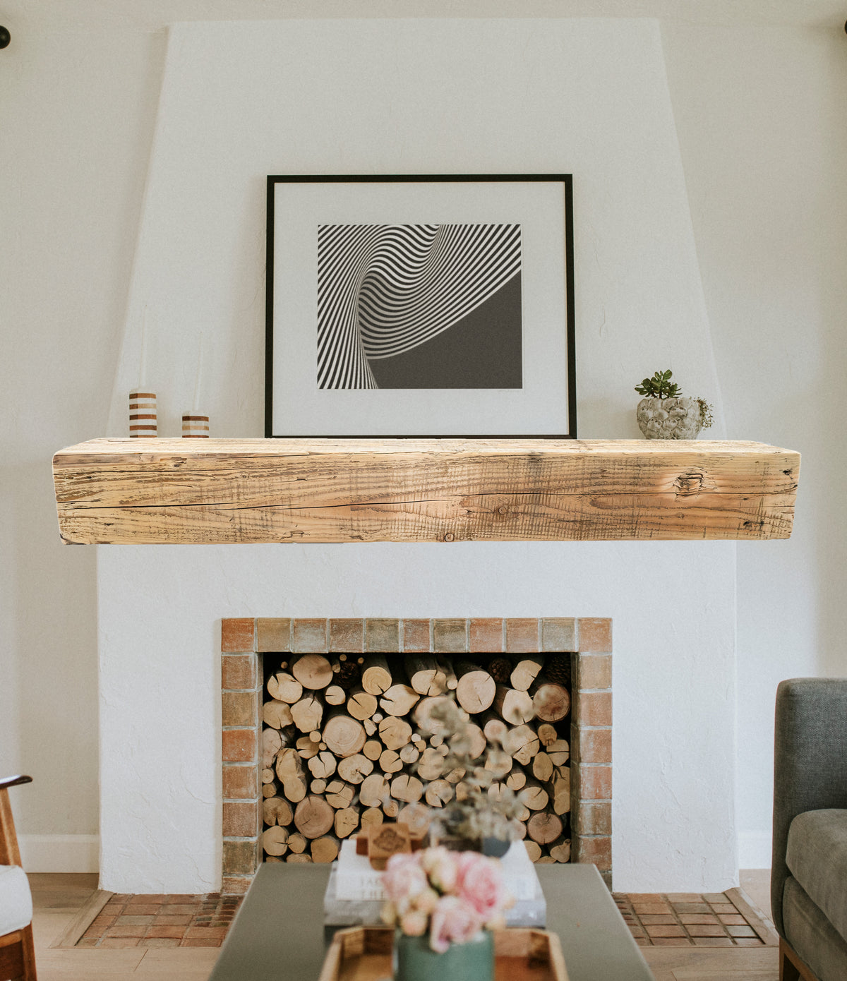 Reclaimed Wood Fireplace Mantel - Dakota Timber Co - Fireplace Mantels