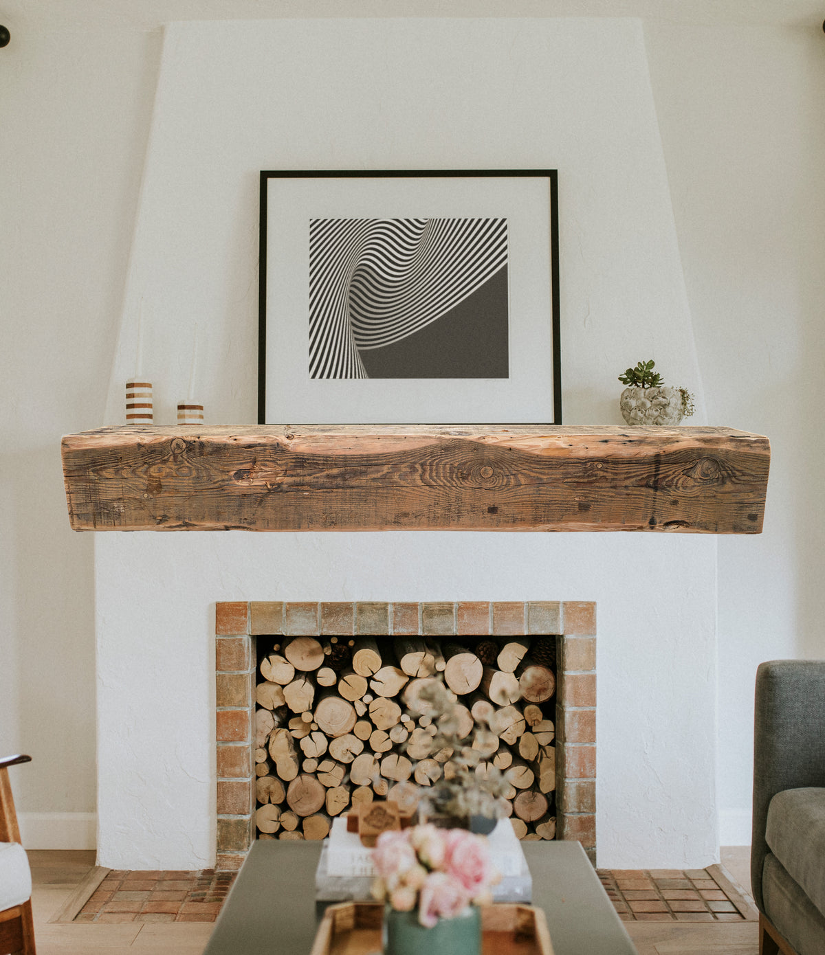 Reclaimed Wood Fireplace Mantel - Dakota Timber Co - Fireplace Mantels