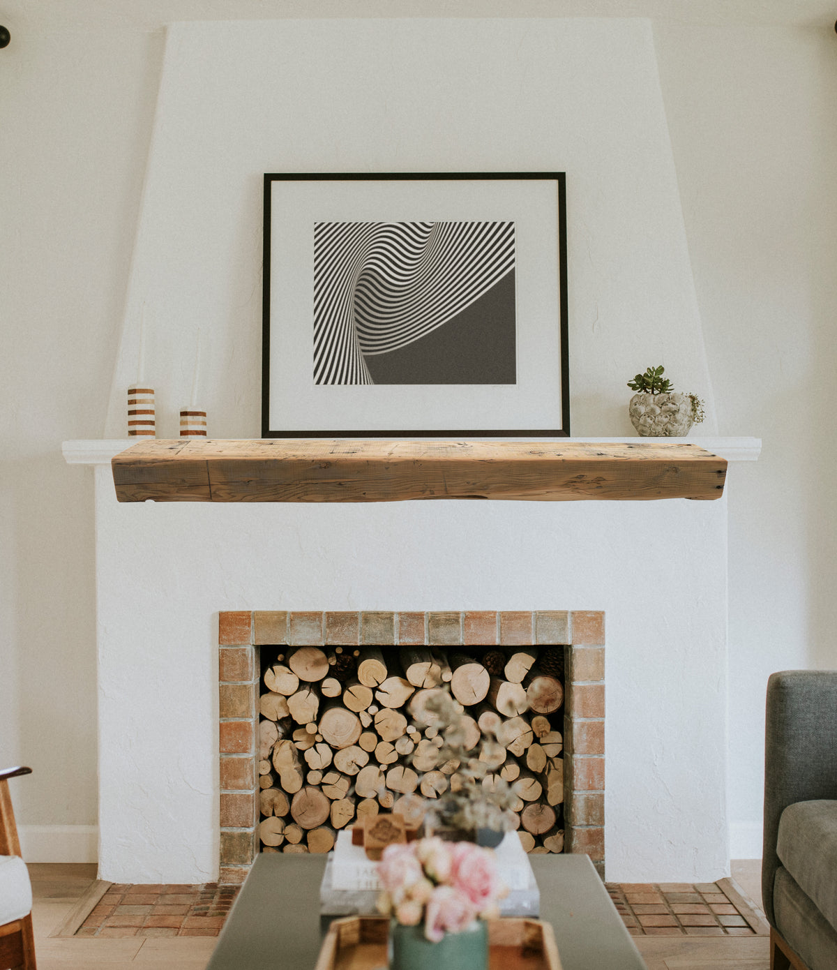 Reclaimed Wood Fireplace Mantel - Dakota Timber Co - Fireplace Mantels