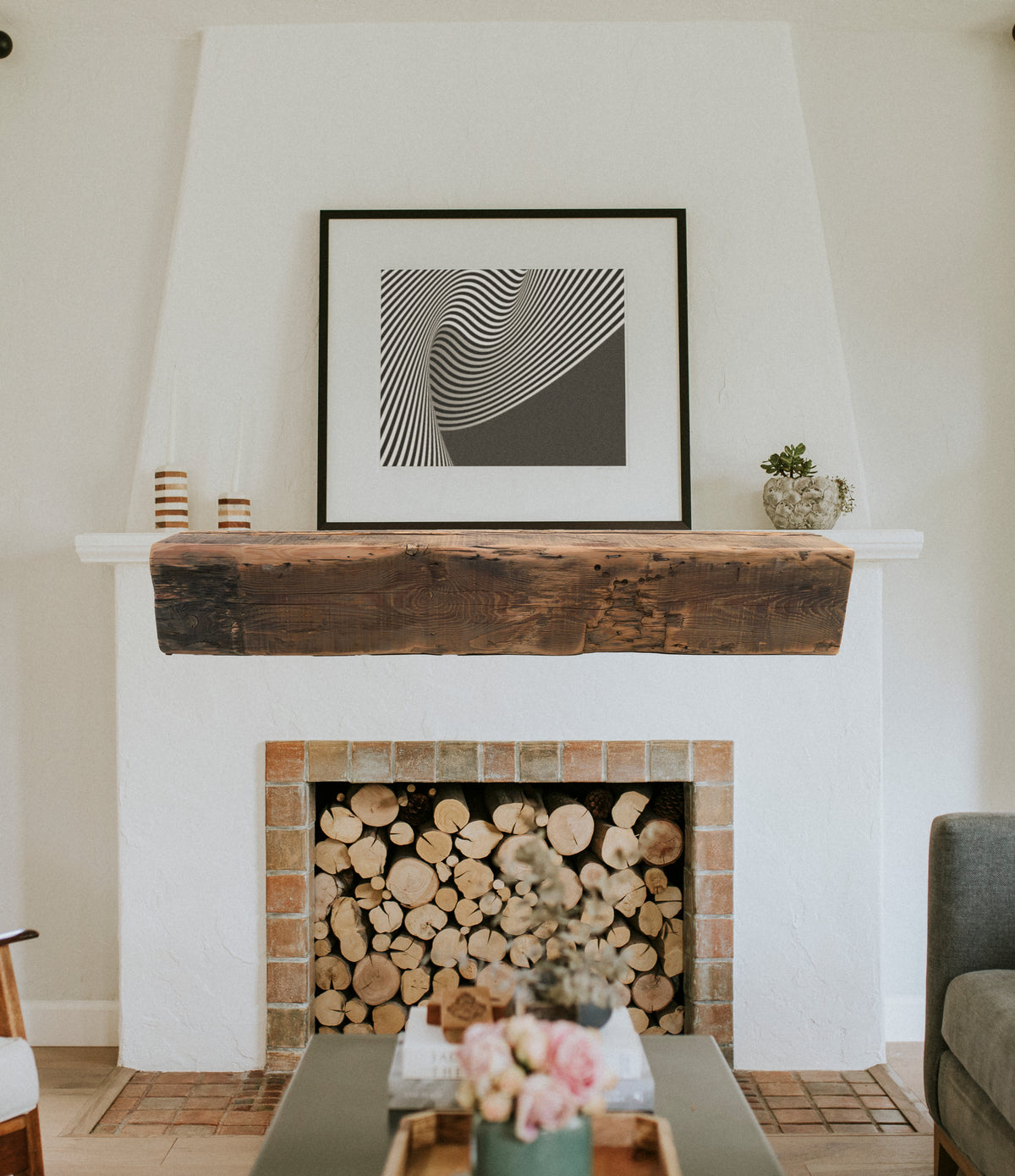 Reclaimed Wood Fireplace Mantel - Dakota Timber Co - Fireplace Mantels