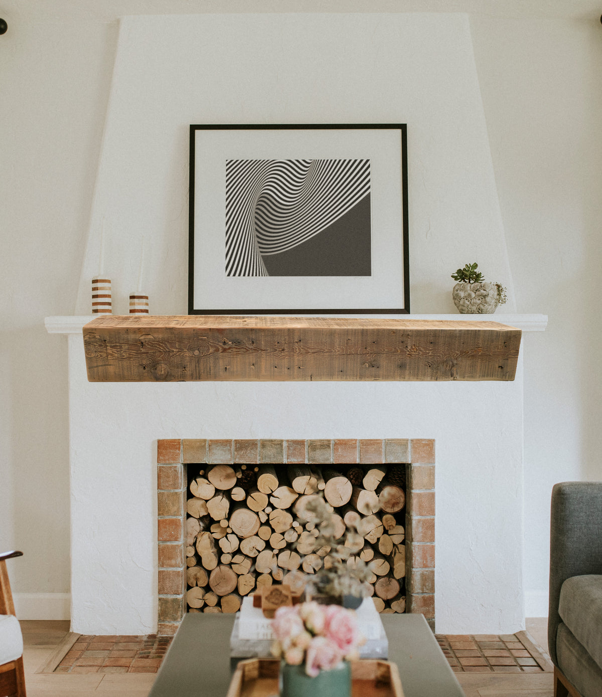 Reclaimed Wood Fireplace Mantel - Dakota Timber Co - Fireplace Mantels