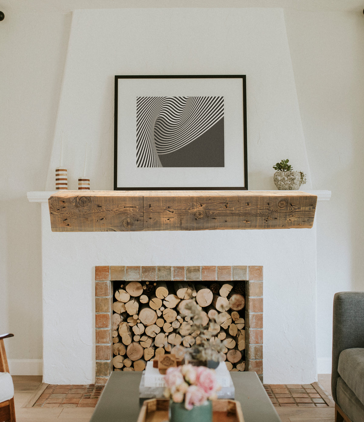 Reclaimed Wood Fireplace Mantel - Dakota Timber Co - Fireplace Mantels