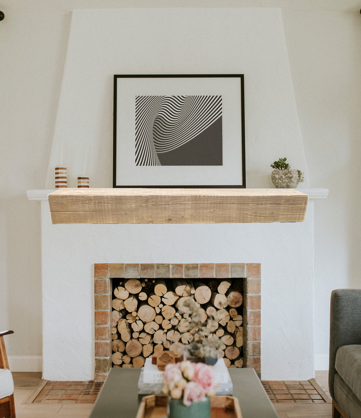 Reclaimed Wood Fireplace Mantel - Dakota Timber Co - Fireplace Mantels