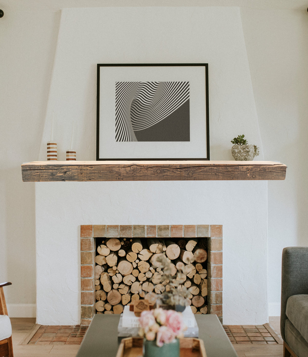 Reclaimed Wood Fireplace Mantel - Dakota Timber Co - Fireplace Mantels
