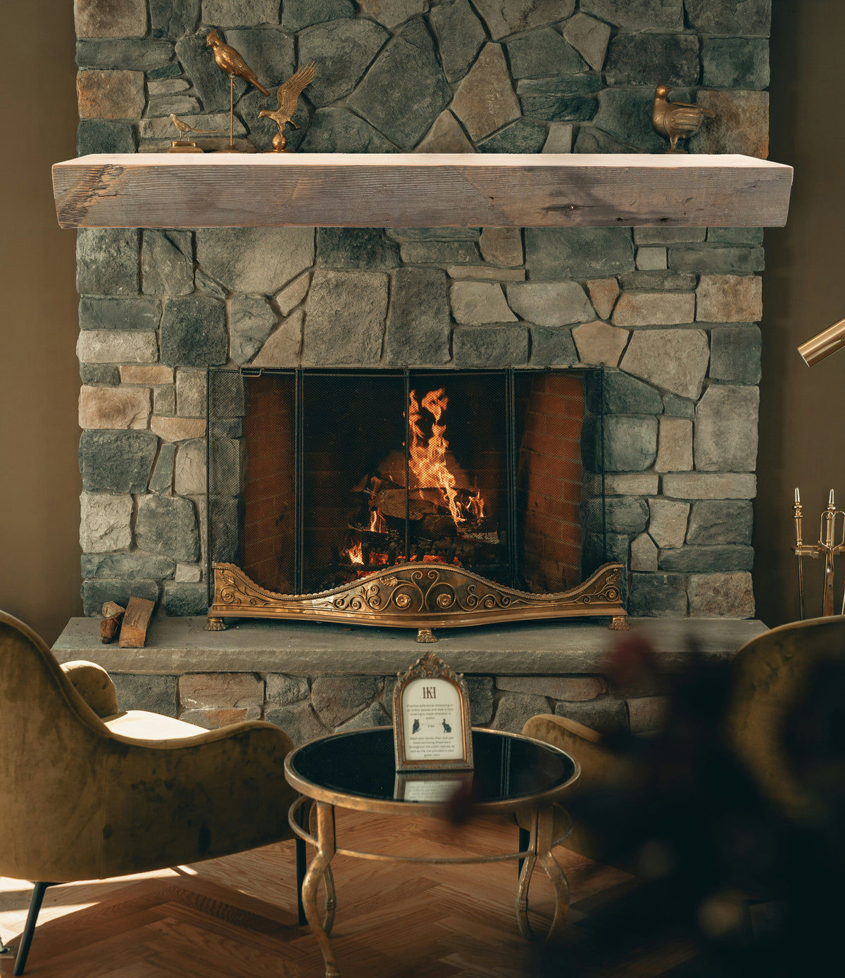 Reclaimed Wood Fireplace Mantel - Dakota Timber Co - Fireplace Mantels